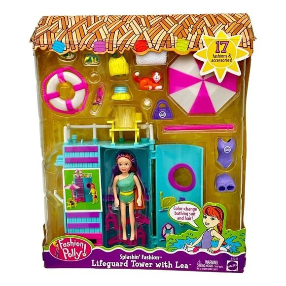 Vintage Polly Pocket Lifeguard Tower with Lea New 2003 Collectible  💙 - Picture 1 of 6